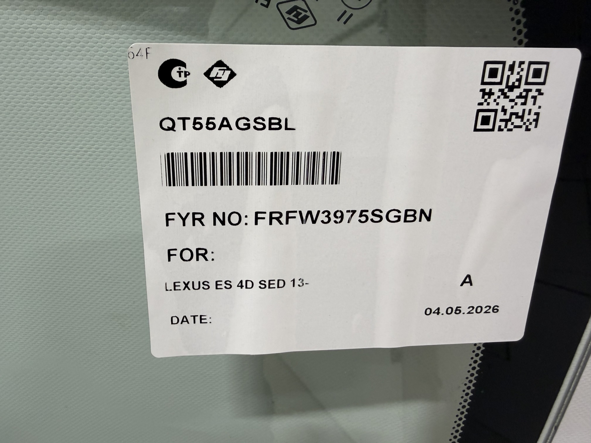 LEXUS ES 350  2012-  FYG- СИНЯЯ ПОЛОСА Стекло лобовое