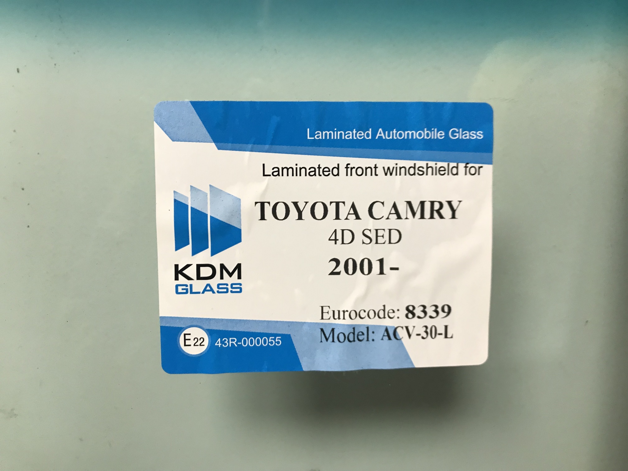 TOYOTA CAMRY ACV30-L 2001-  KDM-ДД  Стекло лобовое